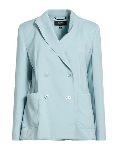 Weekend Max Mara Woman Blazer Turquoise Size 8 Virgin Wool In Blue