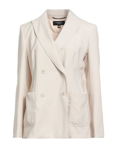 Weekend Max Mara Woman Blazer Beige Size 8 Virgin Wool In Sand