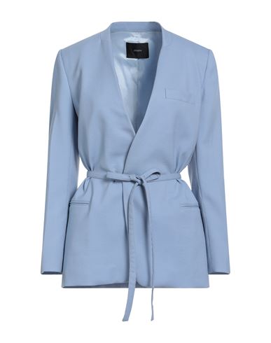 Joseph Woman Blazer Light Blue Size 10 Virgin Wool, Elastane