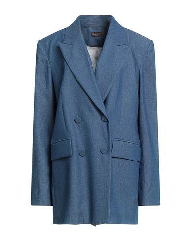 Olla Parèg Olla Parég Woman Blazer Blue Size 10 Cotton