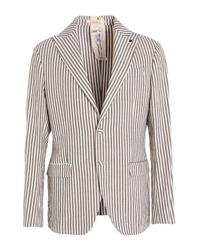 Messagerie Man Blazer Ivory Size 40 Cotton, Linen In Neutral