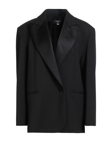 Weekend Max Mara Woman Blazer Black Size 6 Polyester, Virgin Wool, Elastane In Black