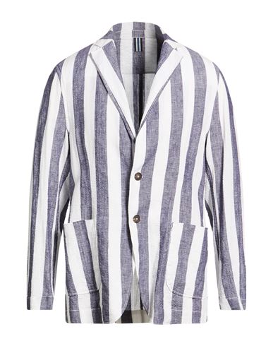 Bagutta Man Blazer Navy Size 40 Linen In Blue