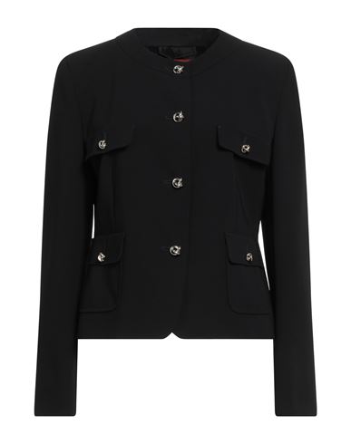 Max Mara Studio Woman Jacket Black Size 10 Triacetate, Polyester