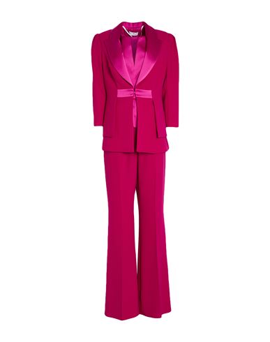 Sñ Sonia Peña Woman Suit Magenta Size 12 Polyester, Acetate, Elastane In Purple