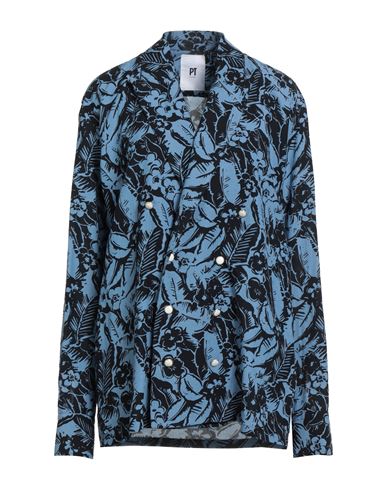 Pt Torino Woman Blazer Light Blue Size 14 Viscose, Linen