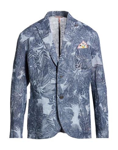 Bob Man Blazer Slate Blue Size 42 Cotton, Elastane