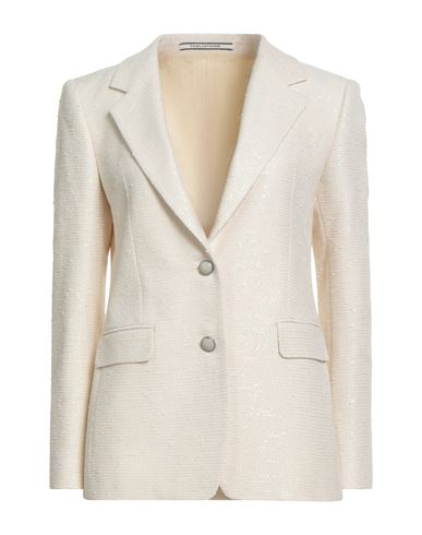 Tagliatore 02-05 Woman Blazer Off White Size 12 Cotton, Polyamide