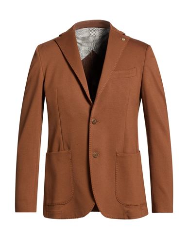 Barbati Man Blazer Brown Size 38 Viscose, Polyamide, Elastane