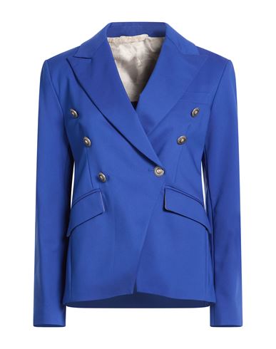 Bottega Martinese Woman Blazer Blue Size 10 Cotton, Elastane