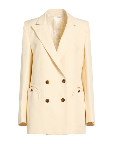 Blazé Milano Woman Blazer Pastel Yellow Size 4 Linen, Silk