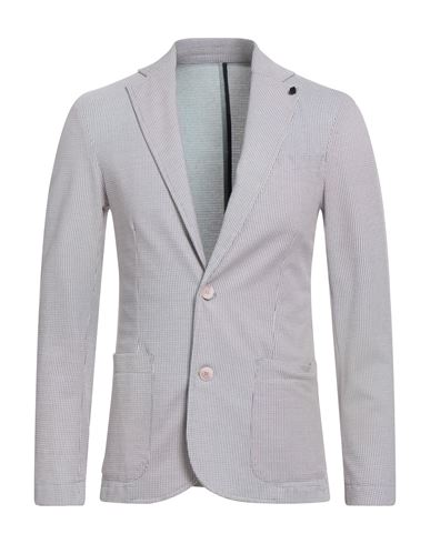 En Avance Man Blazer Lilac Size 42 Cotton, Polyester, Elastane In Neutral