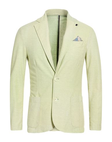 En Avance Man Blazer Light Green Size 42 Cotton, Polyester, Elastane