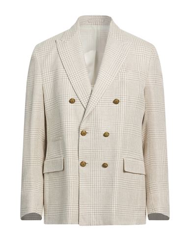 Eleventy Platinum Man Blazer Ivory Size 44 Linen, Silk, Wool, Cotton In White
