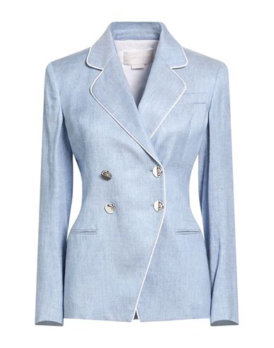 Genny Woman Blazer Light Blue Size 8 Viscose, Linen, Elastane