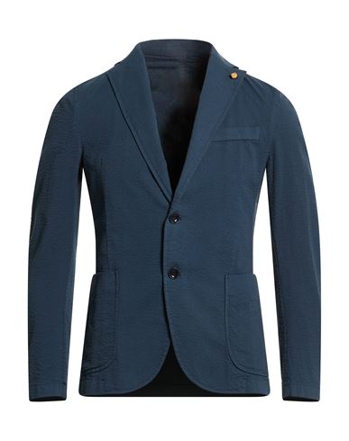 En Avance Man Blazer Navy Size 46 Cotton, Elastane In Blue