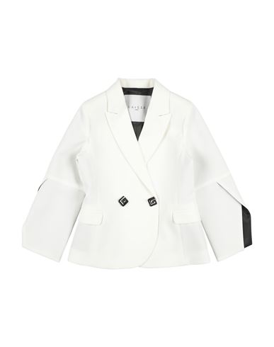 Gaelle Paris Babies' Gaëlle Paris Toddler Girl Blazer Yellow Size 4 Polyester, Elastane In White