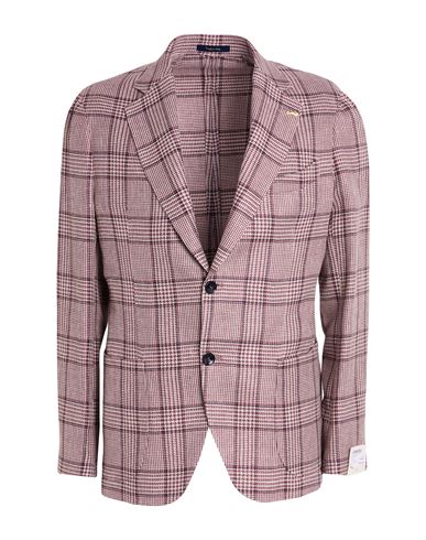 Guarinucci Man Blazer Chocolate Brown Size 44 Linen, Silk, Cotton