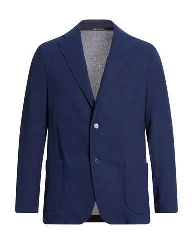 Exte Man Blazer Navy Size 46 Cotton, Polyester In Blue