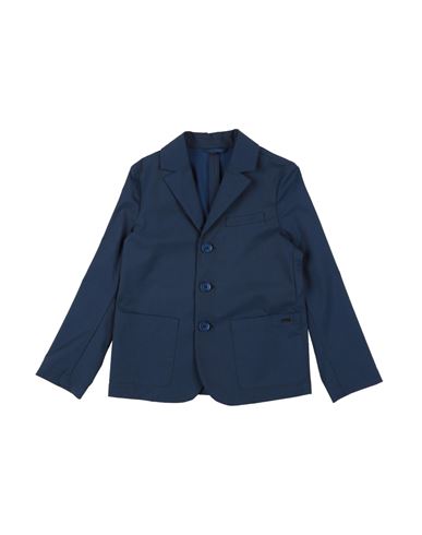 Emporio Armani Babies'  Toddler Boy Blazer Navy Size 6 Cotton, Polyester, Elastane In Blue