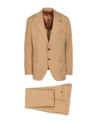 Gabriele Pasini Man Suit Camel Size 44 Wool In Nude