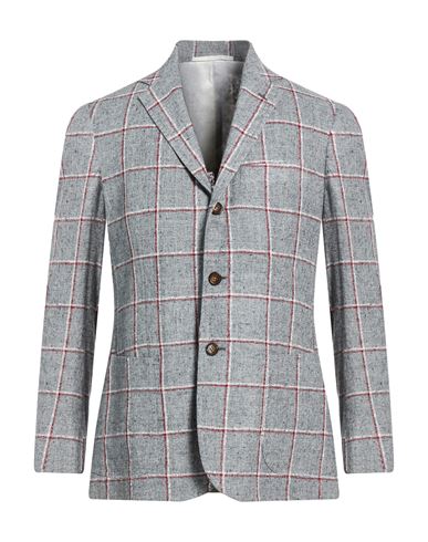 Stile Latino Man Blazer Grey Size 42 Linen, Polyamide In Gray