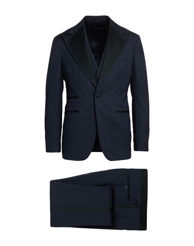Gabriele Pasini Man Suit Navy Size 40 Wool In Blue