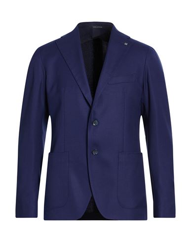 Tagliatore Man Blazer Blue Size 40 Virgin Wool, Elastane