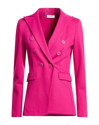 Hopper Woman Blazer Fuchsia Size 12 Viscose, Polyamide, Elastane In Pink