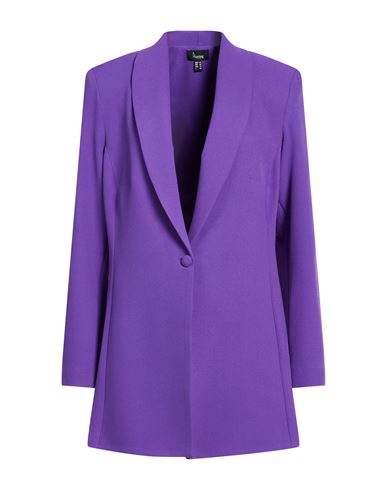 Casting Woman Blazer Purple Size 12 Polyester, Elastane