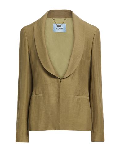 Blugirl Woman Blazer Military Green Size 6 Viscose, Linen