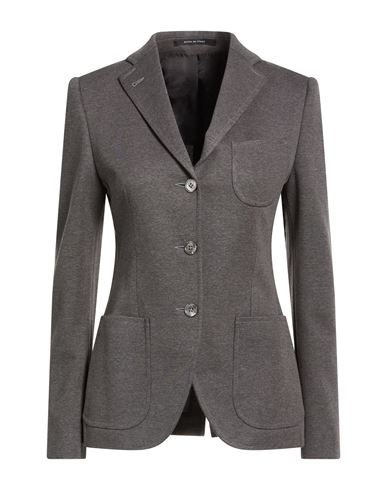 Tagliatore 02-05 Woman Blazer Grey Size 6 Cotton In Brown