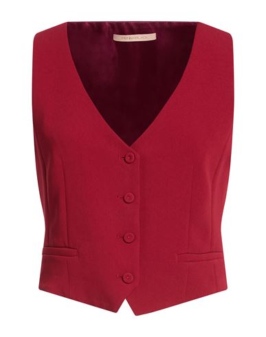 Pennyblack Woman Tailored Vest Burgundy Size 10 Triacetate, Polyester, Acetate In Red