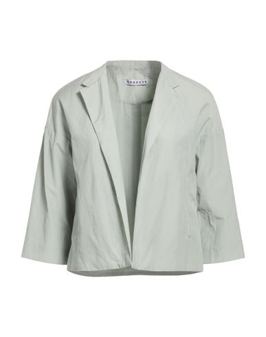 Rosso35 Woman Blazer Turquoise Size 2 Cotton, Polyester In Gray
