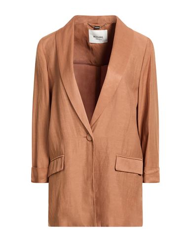 Blugirl Woman Blazer Brown Size 6 Viscose, Linen