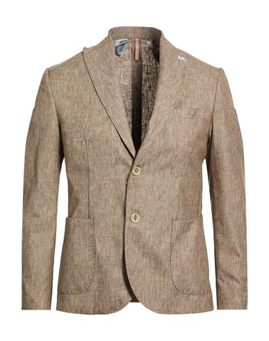 Roberto P  Luxury Roberto P Luxury Man Blazer Khaki Size 40 Cotton, Polyester In Brown
