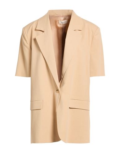 Vicolo Woman Blazer Beige Size M Viscose, Linen In Sand