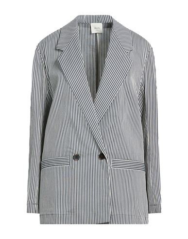 Alysi Crème Woman Blazer Black Size 8 Cotton, Linen, Viscose, Polyamide