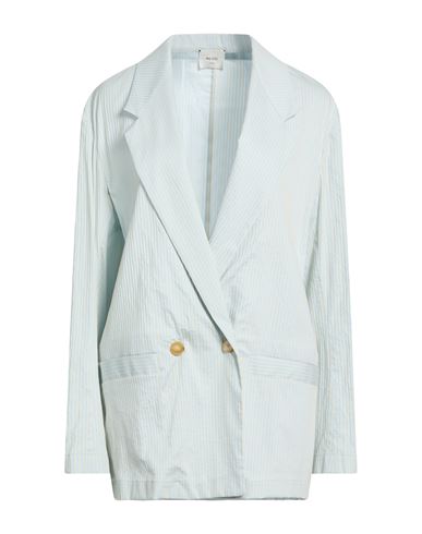 Alysi Crème Woman Blazer Sky Blue Size 4 Cotton, Linen, Viscose, Polyamide