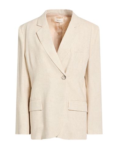 Vicolo Woman Blazer Beige Size L Viscose, Linen In Sand