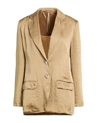 Marella Monochrome Woman Blazer Sand Size 8 Acetate In Neutral
