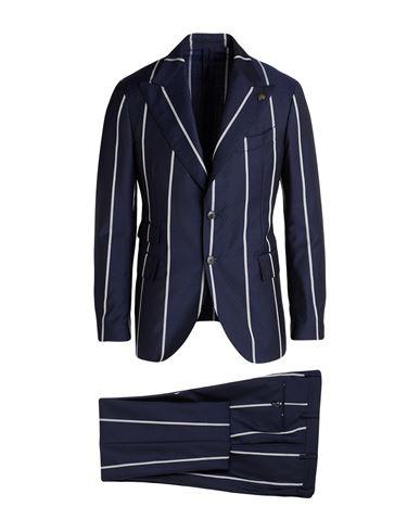 Gabriele Pasini Man Suit Navy Size 42 Wool In Blue