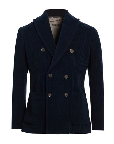 Sun House Man Blazer Navy Size Xl Cotton, Viscose, Polyamide In Blue