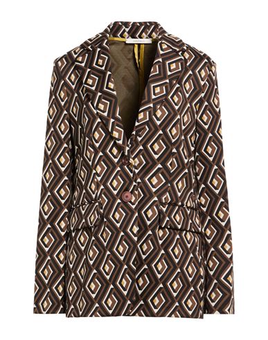 Maliparmi Malìparmi Woman Blazer Chocolate Brown Size 6 Polyamide, Elastane