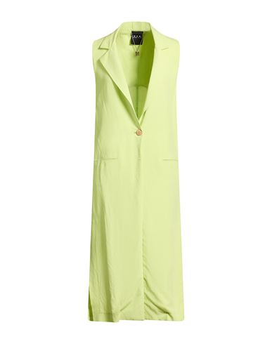 Mdm Mademoiselle Du Monde Woman Overcoat & Trench Coat Light Green Size 10 Viscose, Linen