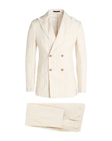 The Gigi Man Suit White Size 40 Cotton, Metallic Fiber