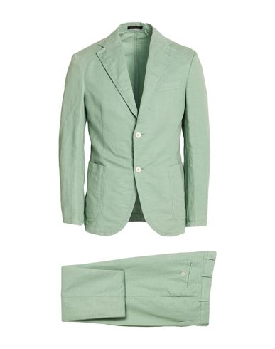 The Gigi Man Suit Sage Green Size 44 Linen, Cotton In Multi