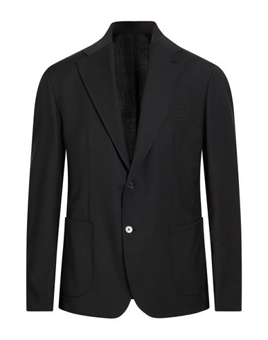 Roberto P  Luxury Roberto P Luxury Man Blazer Black Size 46 Wool, Polyester, Elastane