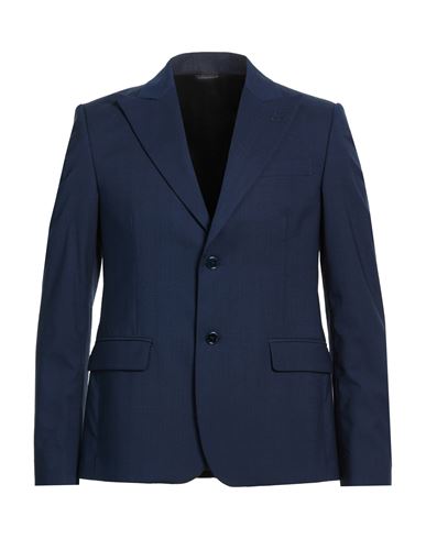 Grey Daniele Alessandrini Man Blazer Blue Size 38 Polyester, Viscose, Elastane