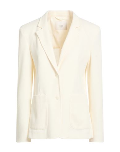 19.70 Nineteen Seventy Woman Blazer Cream Size 10 Cotton, Polyamide In White
